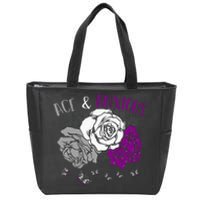 LGBT Pride Funny Asexuality Ace Asexual Flag Gift Asexual Zip Tote Bag