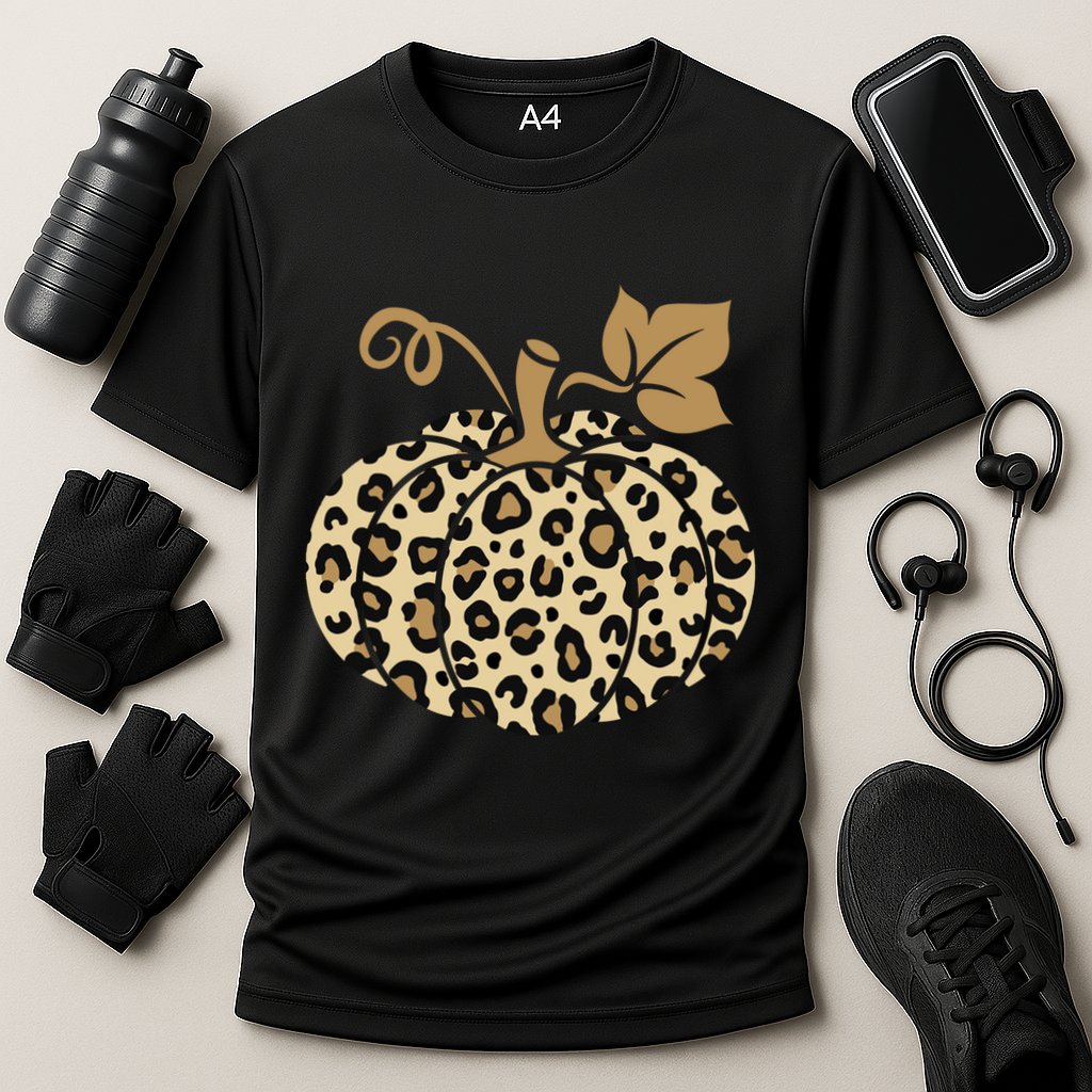 Leopard Pumpkin Fall Performance Shirt