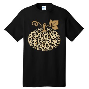 Leopard Pumpkin Fall Tall T-Shirt