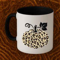 Leopard Pumpkin Fall Mug