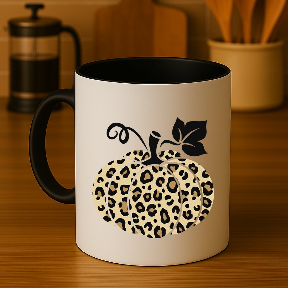 Leopard Pumpkin Fall Mug