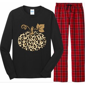 Leopard Pumpkin Fall Long Sleeve Pajama Set