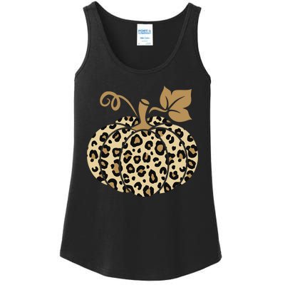 Leopard Pumpkin Fall Ladies Essential Tank