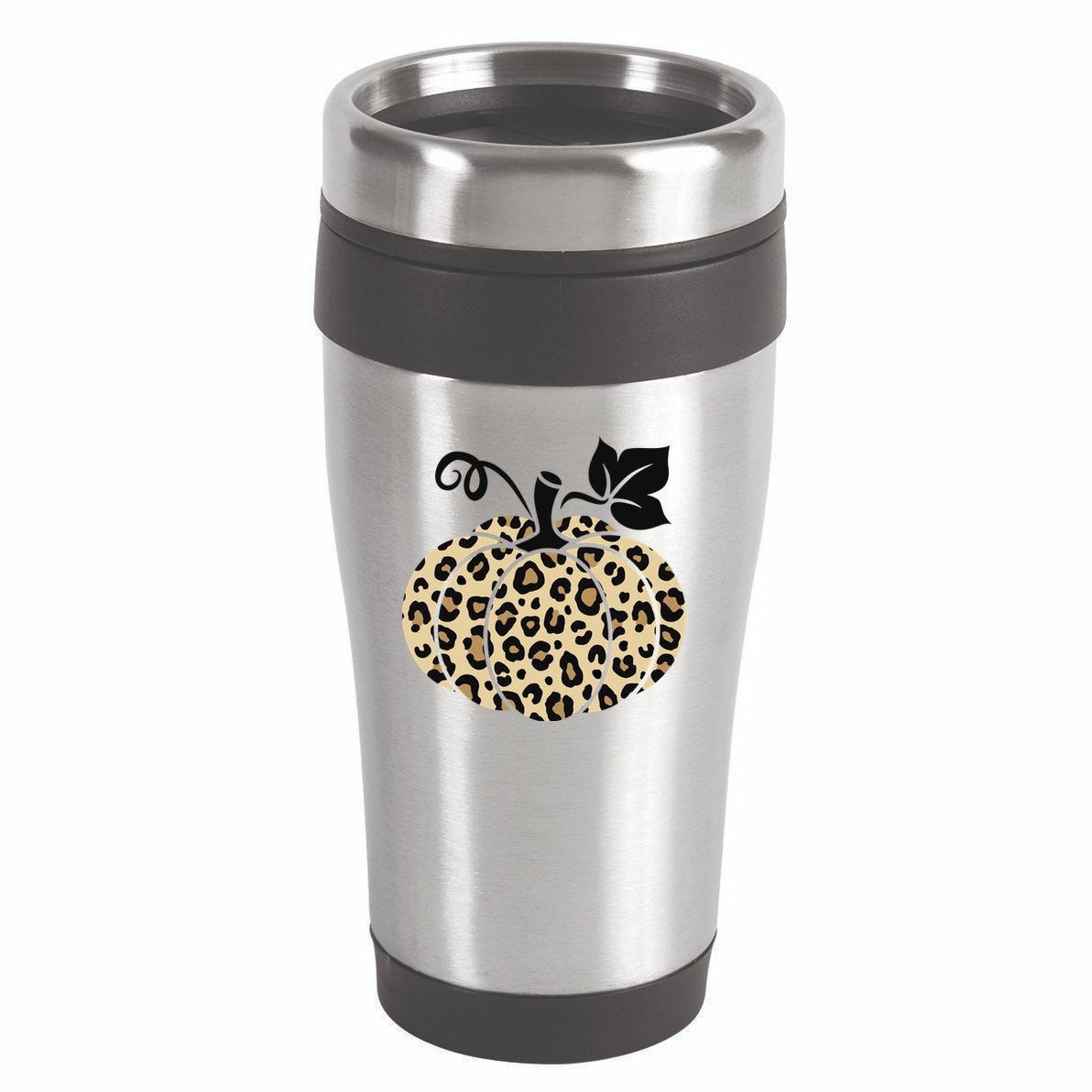 Leopard Pumpkin Fall 16oz Travel Tumbler