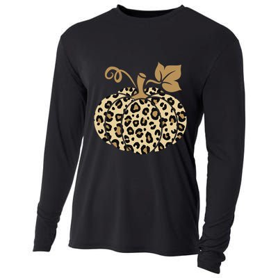Leopard Pumpkin Fall Cooling Performance Long Sleeve Crew