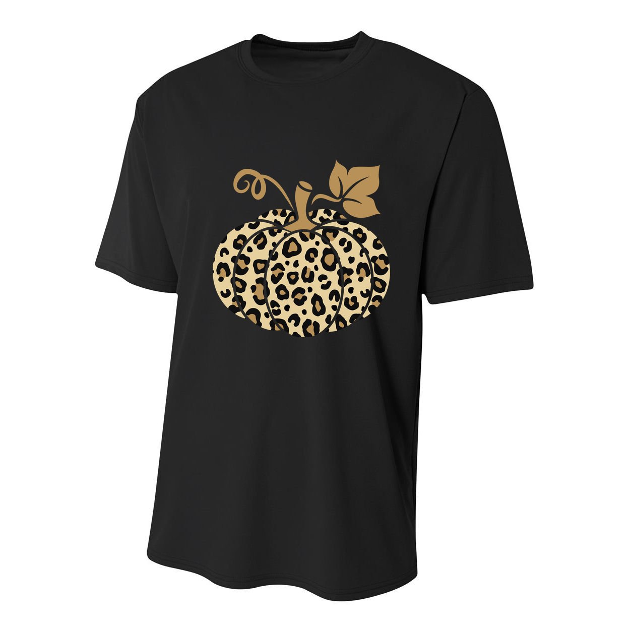 Leopard Pumpkin Fall Youth Performance Sprint T-Shirt