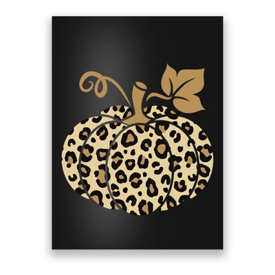 Leopard Pumpkin Fall Poster