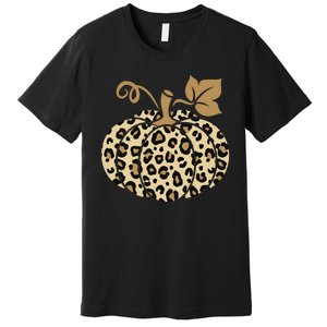 Leopard Pumpkin Fall Premium T-Shirt