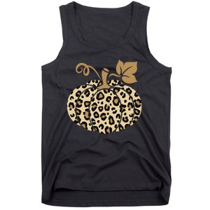 Leopard Pumpkin Fall Tank Top