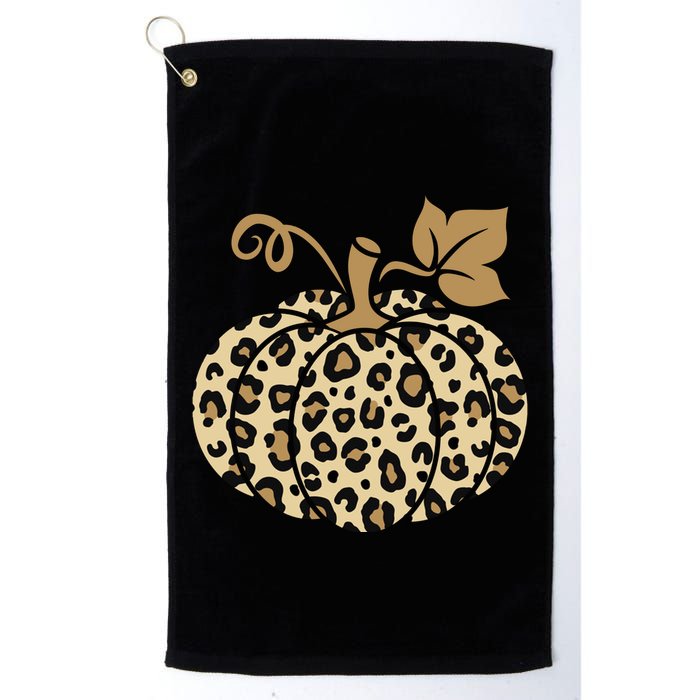 Leopard Pumpkin Fall Golf Towel