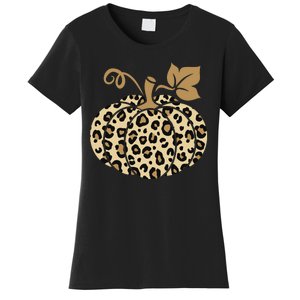 Leopard Pumpkin Fall Women's T-Shirt