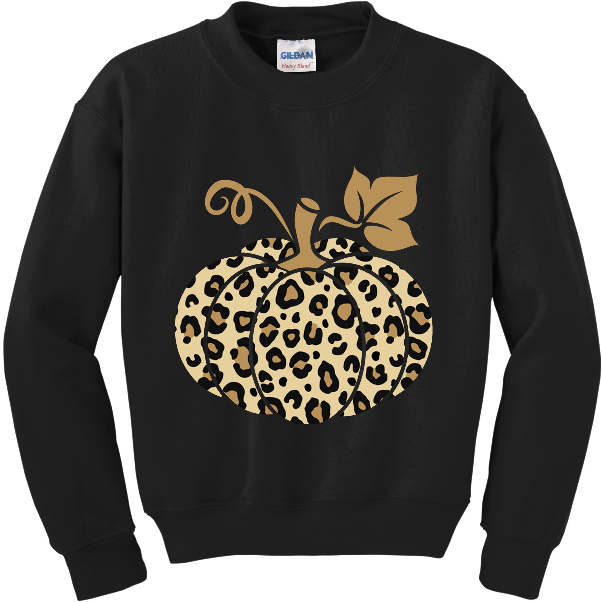Leopard Pumpkin Fall Kids Sweatshirt
