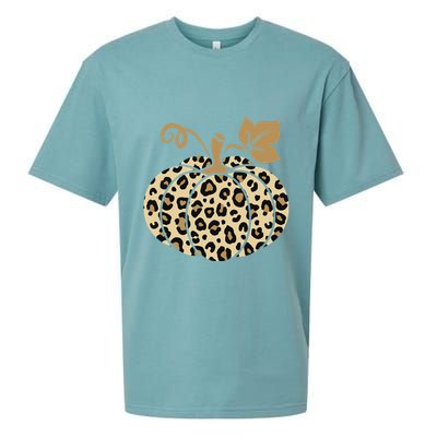 Leopard Pumpkin Fall Sueded Cloud Jersey T-Shirt