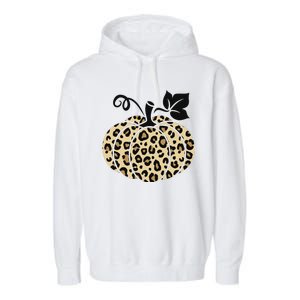 Leopard Pumpkin Fall Garment-Dyed Fleece Hoodie