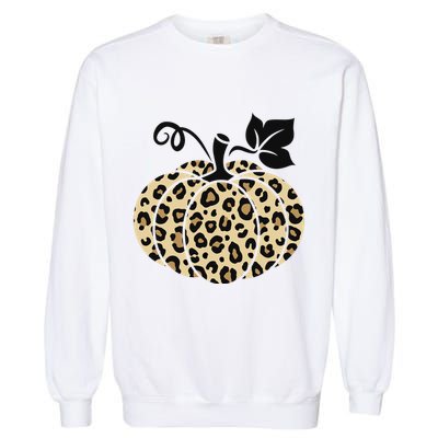 Leopard Pumpkin Fall Garment-Dyed Sweatshirt