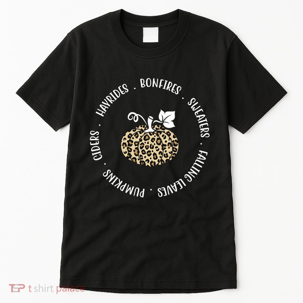 Leopard Pumpkin Fall Lover Tall T-Shirt