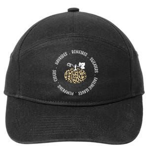 Leopard Pumpkin Fall Lover 7-Panel Snapback Hat