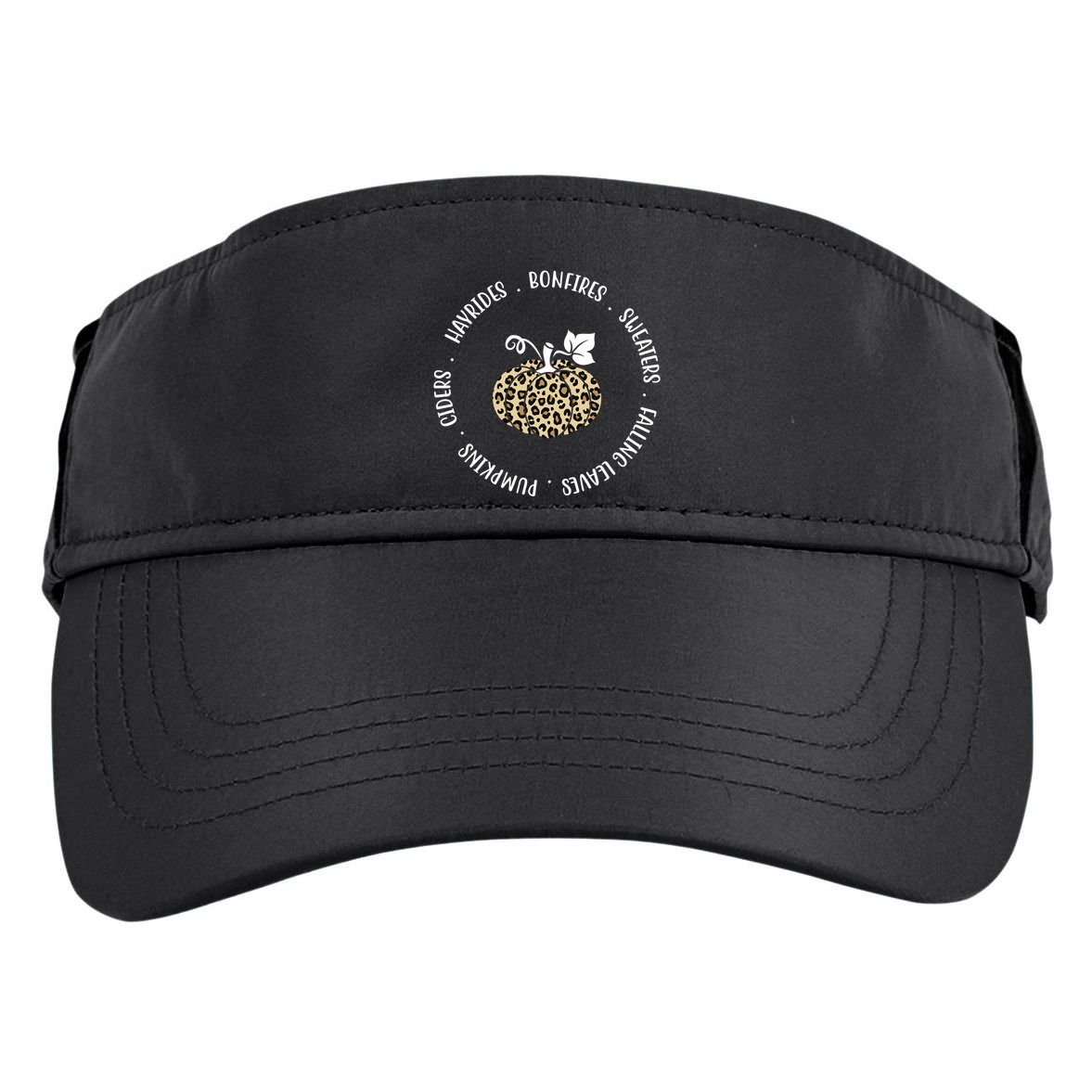 Leopard Pumpkin Fall Lover Adult Drive Performance Visor