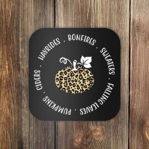 Leopard Pumpkin Fall Lover Coaster