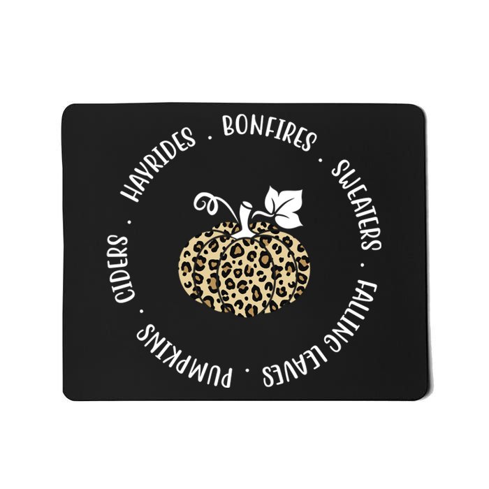 Leopard Pumpkin Fall Lover Mousepad