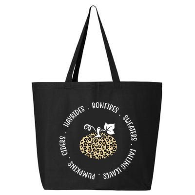 Leopard Pumpkin Fall Lover 25L Jumbo Tote