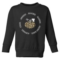 Leopard Pumpkin Fall Lover Toddler Sweatshirt