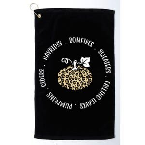 Leopard Pumpkin Fall Lover Platinum Collection Golf Towel