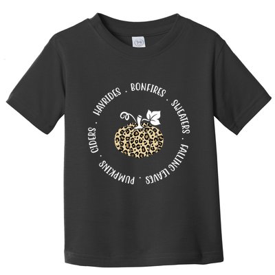 Leopard Pumpkin Fall Lover Toddler T-Shirt