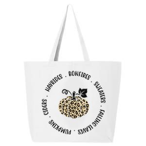 Leopard Pumpkin Fall Lover 25L Jumbo Tote