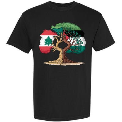 Lebanon Palestine Flag Lebanese Palestinian Garment-Dyed Heavyweight T-Shirt