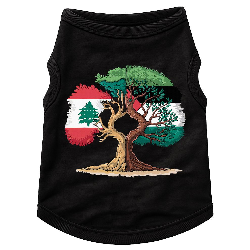 Lebanon Palestine Flag Lebanese Palestinian Doggie Tank