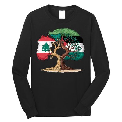 Lebanon Palestine Flag Lebanese Palestinian Long Sleeve Shirt