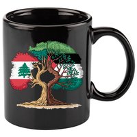 Lebanon Palestine Flag Lebanese Palestinian 11oz C Handle Ceramic Mug