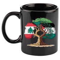 Lebanon Palestine Flag Lebanese Palestinian 11oz C Handle Ceramic Mug