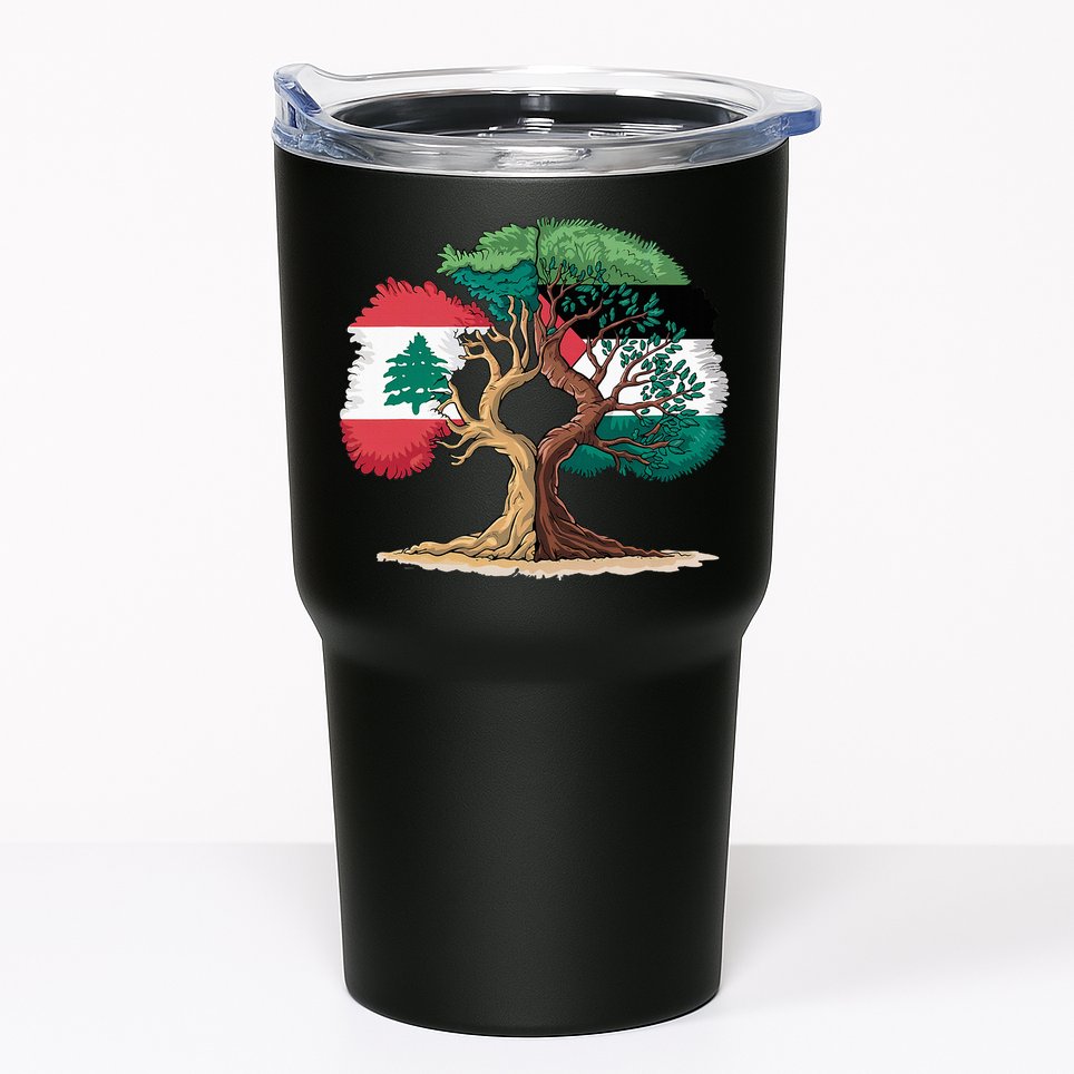 Lebanon Palestine Flag Lebanese Palestinian Tumbler