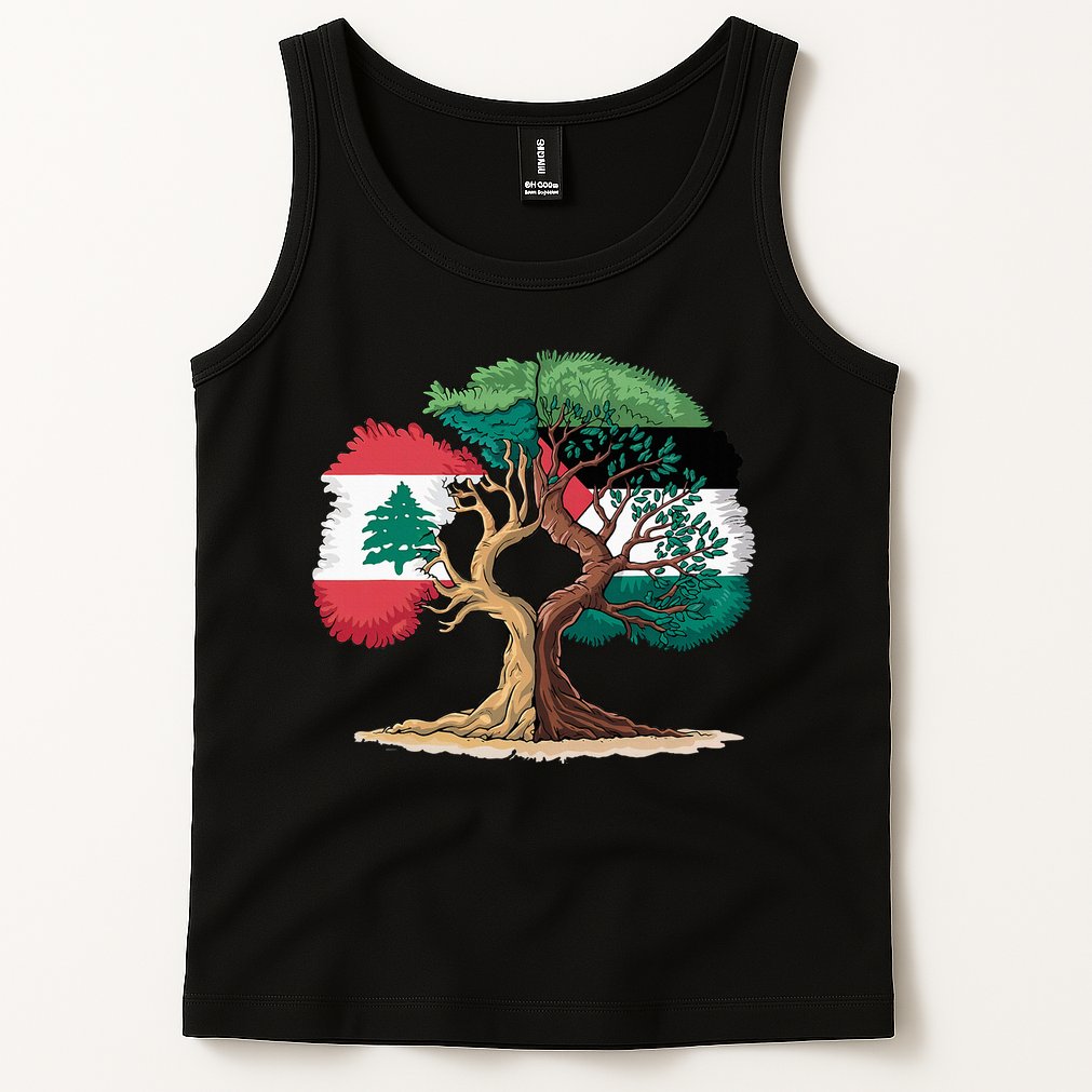 Lebanon Palestine Flag Lebanese Palestinian Tank Top