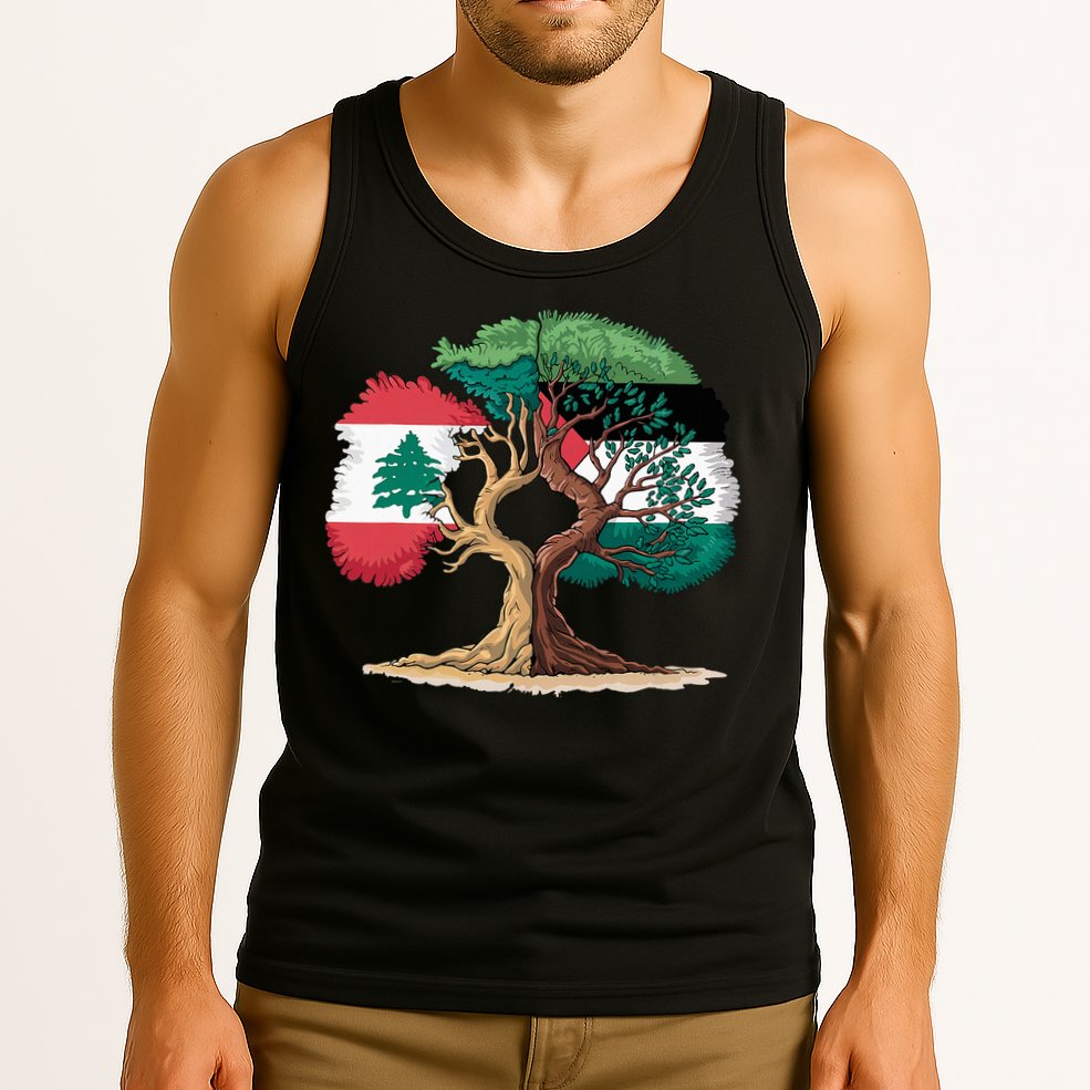 Lebanon Palestine Flag Lebanese Palestinian Tank Top