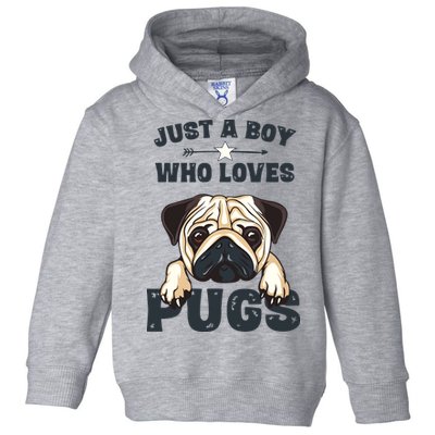 Love Pugs Funny Cute Pug Lover Saying For Boy Toddler Hoodie