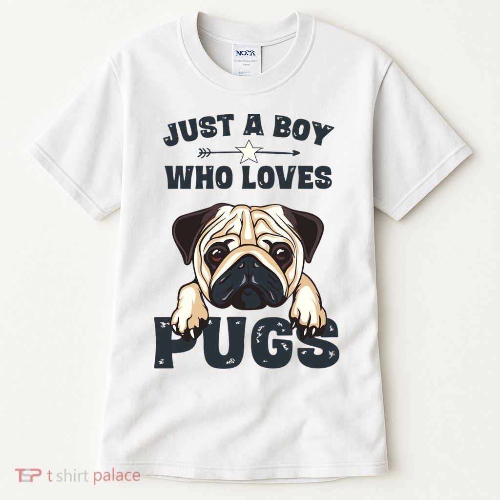 Love Pugs Funny Cute Pug Lover Saying For Boy Tall T-Shirt