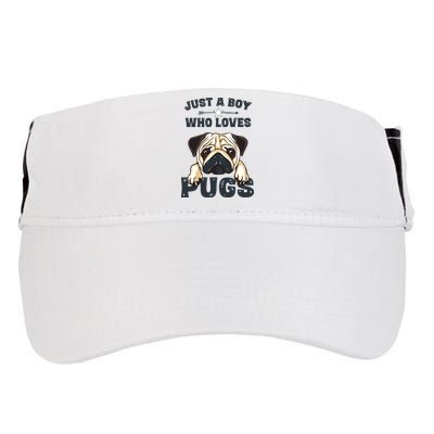 Love Pugs Funny Cute Pug Lover Saying For Boy Adult Drive Performance Visor