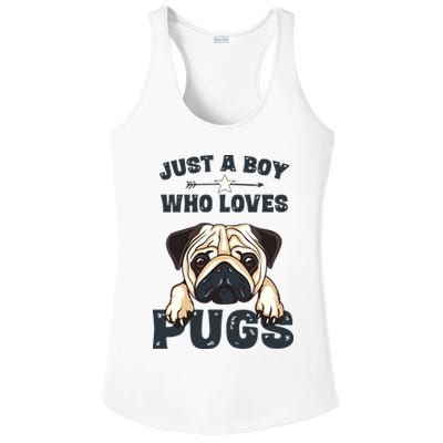 Love Pugs Funny Cute Pug Lover Saying For Boy Ladies PosiCharge Competitor Racerback Tank