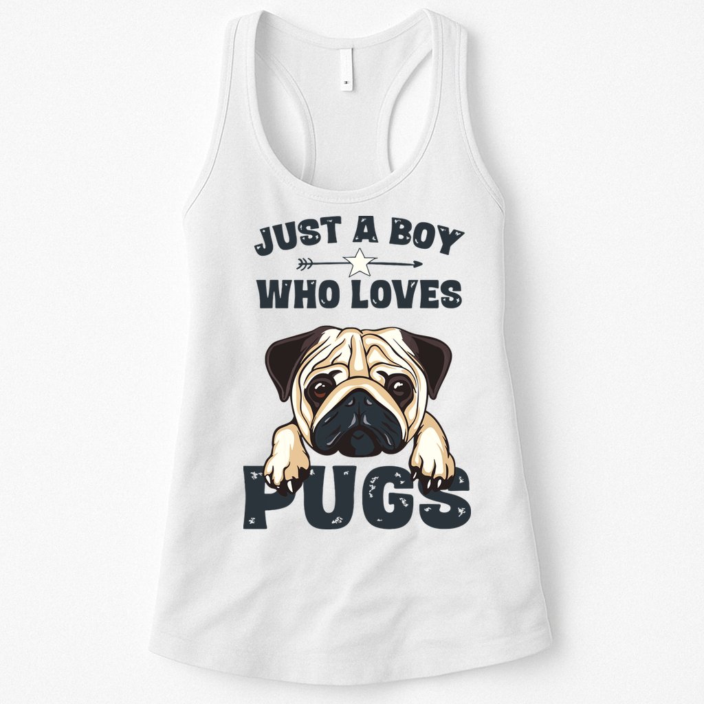 Love Pugs Funny Cute Pug Lover Saying For Boy Womens Tank Top
