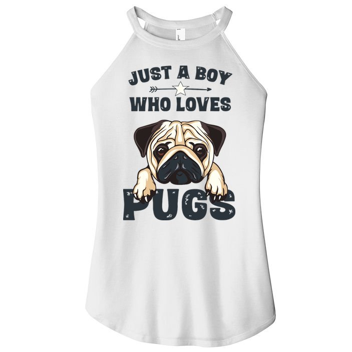 Love Pugs Funny Cute Pug Lover Saying For Boy Women's Perfect Tri Rocker Tank