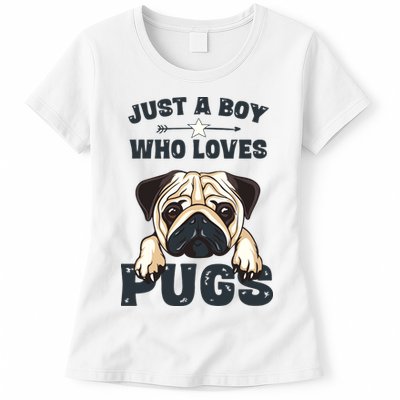 Love Pugs Funny Cute Pug Lover Saying For Boy Womens T-Shirt