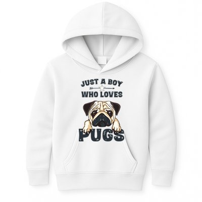 Love Pugs Funny Cute Pug Lover Saying For Boy Kids Hoodie