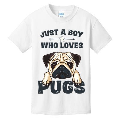 Love Pugs Funny Cute Pug Lover Saying For Boy Kids T-Shirt