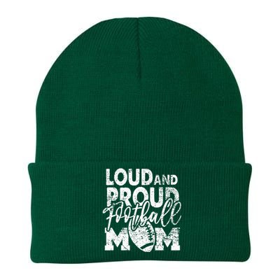 Loud & Proud Football Mom Biggest Fan Football Game Day Knit Cap Winter Beanie