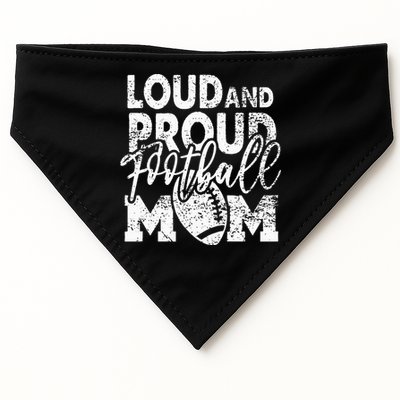 Loud & Proud Football Mom Biggest Fan Football Game Day USA-Made Doggie Bandana