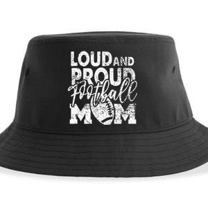 Loud & Proud Football Mom Biggest Fan Football Game Day Sustainable Bucket Hat