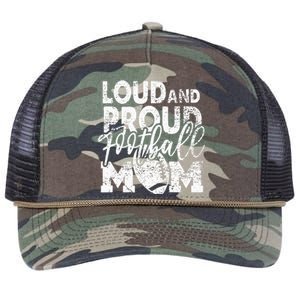 Loud & Proud Football Mom Biggest Fan Football Game Day Retro Rope Trucker Hat Cap